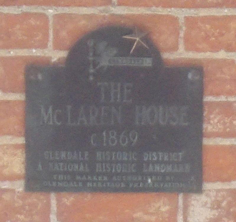The McLaren House Marker. Click for full size. The McLaren House Marker image. Click for full size.