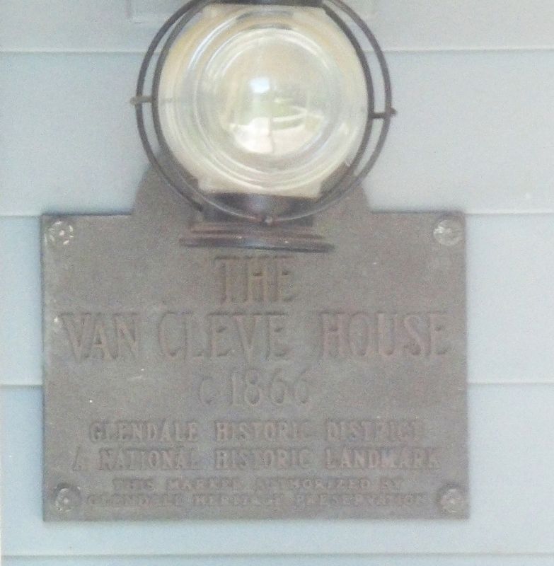 The Van Cleve House Marker image. Click for full size.