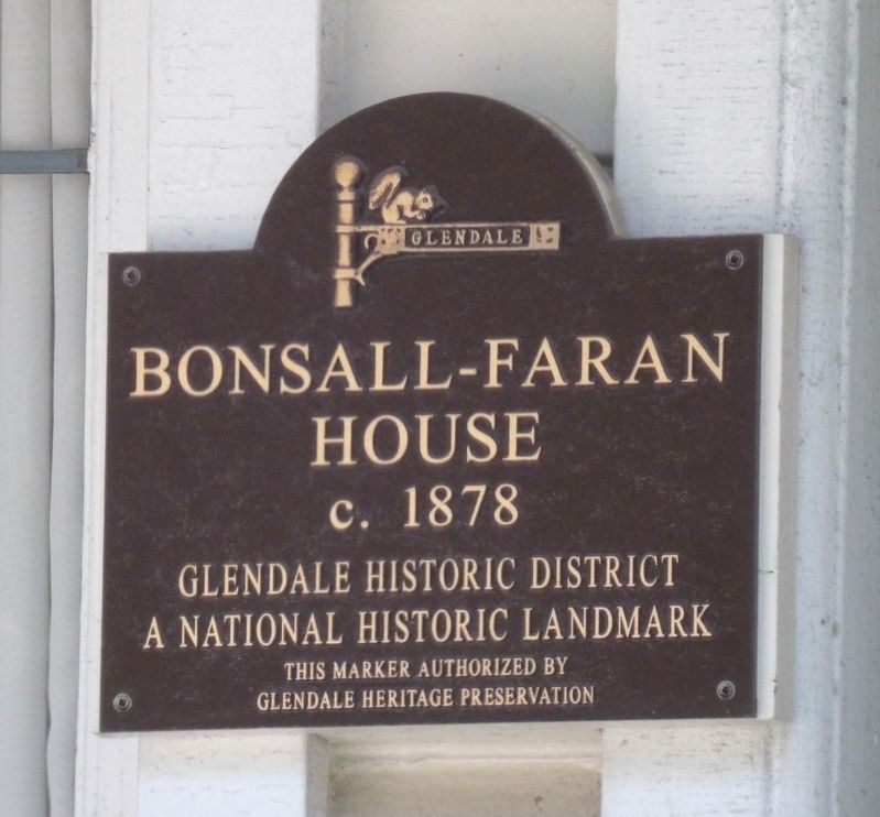Bonsall-Faran House Marker. Click for full size. Bonsall-Faran House Marker image. Click for full size.
