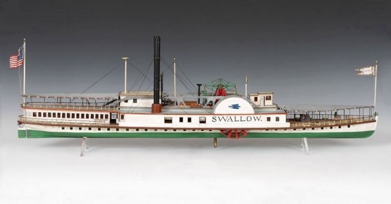 Model of the steamboat "Swallow" by F. Van Loan Ryder, Saugerties. image. Click for full size.