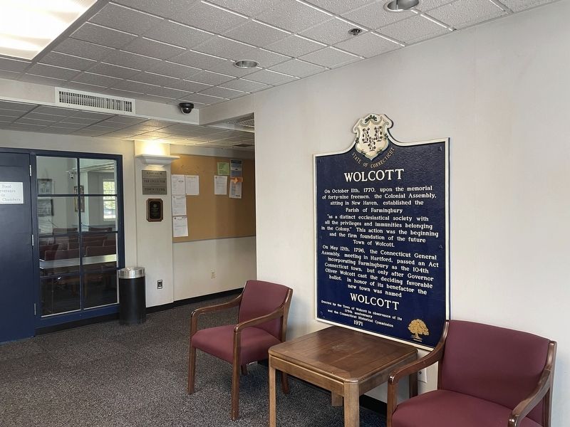 Interior of Wolcott Town Hall image. Click for full size.