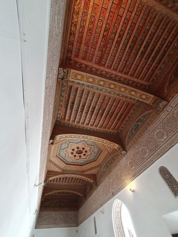 A decorated ceiling in a room adjoining the Small Courtyard. Click for full size. A decorated ceiling in a room adjoining the Small Courtyard image. Click for full size.