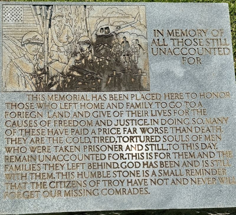 Missing In Action Memorial Marker. Click for full size. Missing In Action Memorial Marker image. Click for full size.