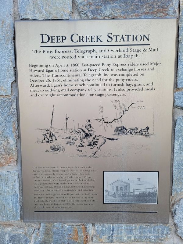 Deep Creek Station Marker. Click for full size. Deep Creek Station Marker image. Click for full size.