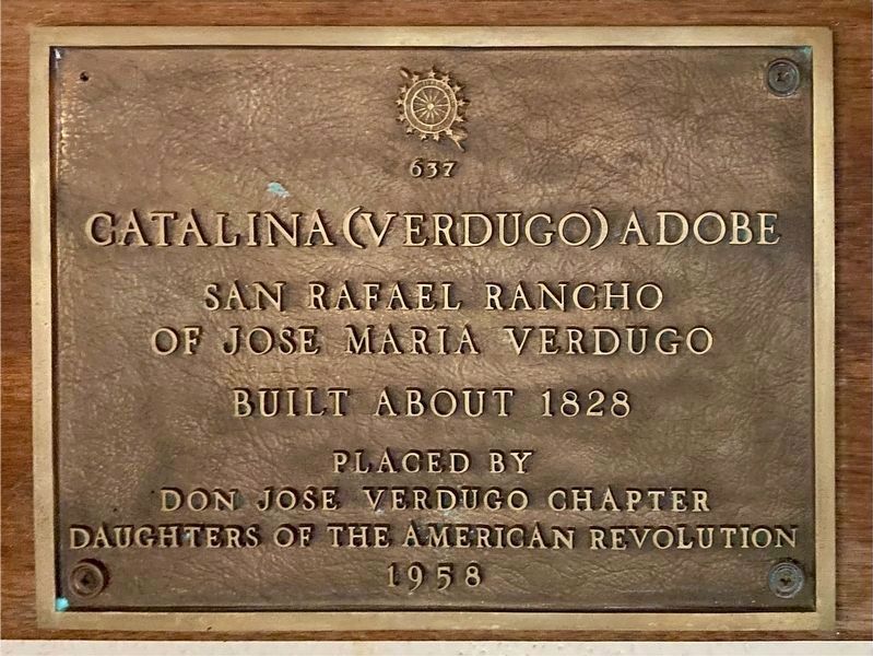 Catalina Verdugo Adobe Marker. Click for full size. Catalina Verdugo Adobe Marker image. Click for full size.