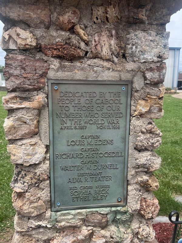 Cabool World War I Memorial. Click for full size. Cabool World War I Memorial image. Click for full size.