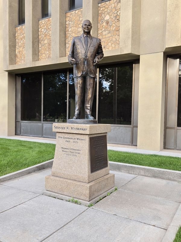 Stanley K. Hathaway Marker and Statue. Click for full size. Stanley K. Hathaway Marker and Statue image. Click for full size.