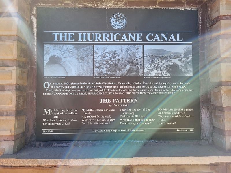 The Hurricane Canal 23-D. Click for full size. The Hurricane Canal 23-D image. Click for full size.