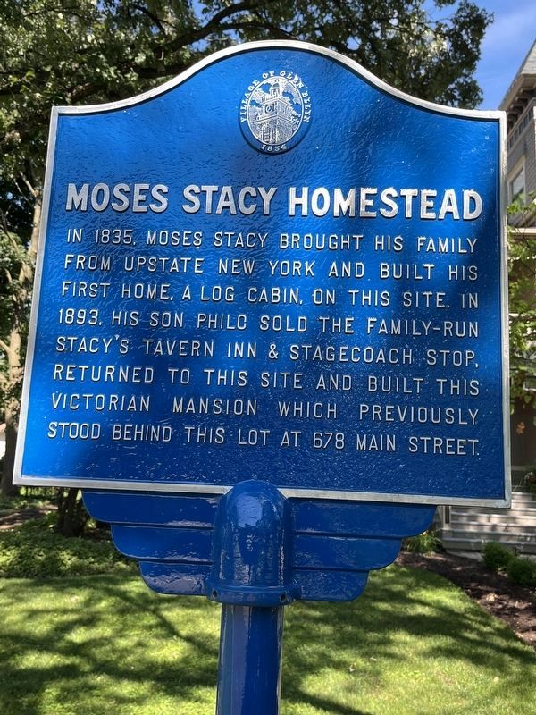 Moses Stacy Homestead Marker. Click for full size. Moses Stacy Homestead Marker image. Click for full size.