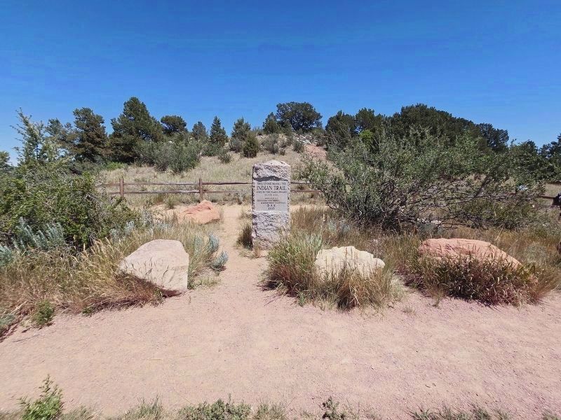 Indian Trail Marker wide view. Click for full size. Indian Trail Marker wide view image. Click for full size.
