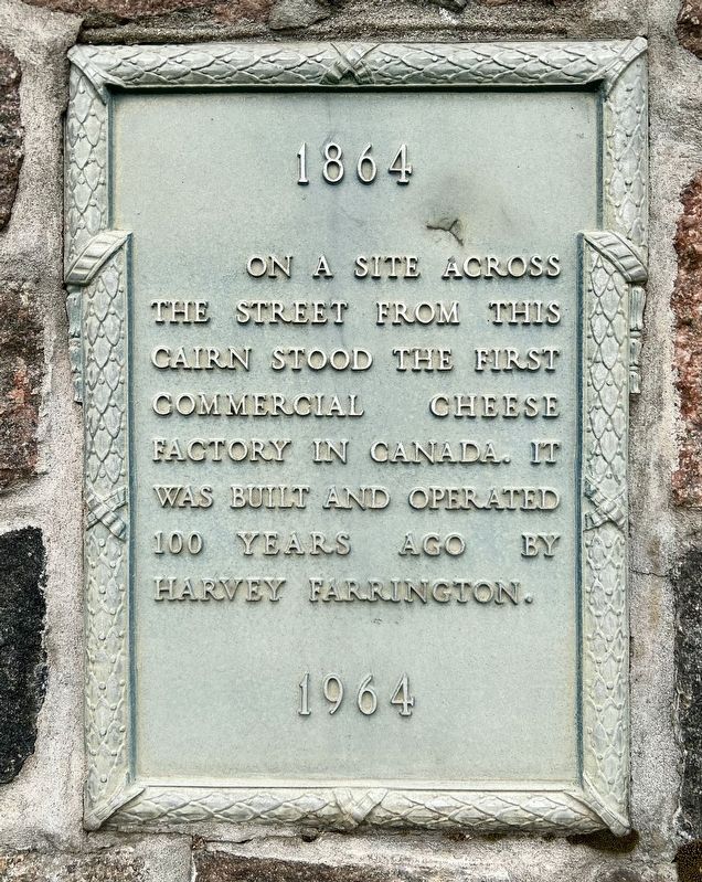 The First Commercial Cheese Factory in Canada Marker image. Click for full size.