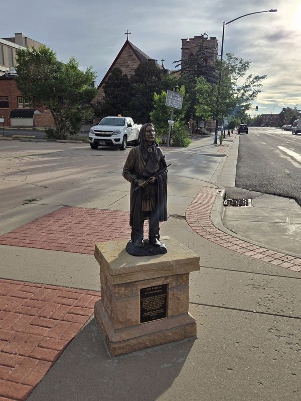 Chief Washakie marker and statue. Click for full size. Chief Washakie marker and statue image. Click for full size.