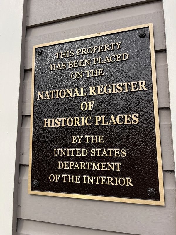 National Register of Historic Places plaque on the building. Click for full size. National Register of Historic Places plaque on the building image. Click for full size.