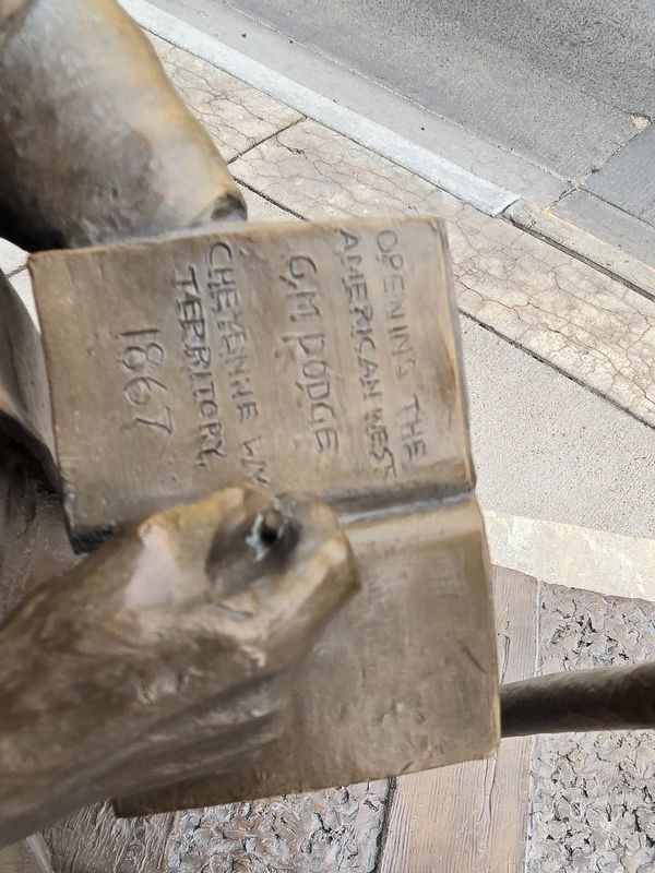 Major General Grenville Dodge book from the statue image. Click for full size.