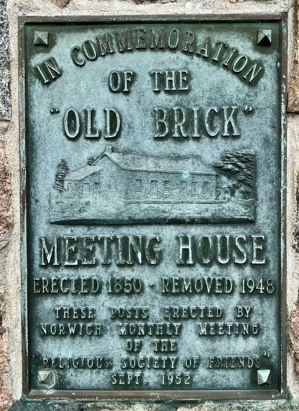 The �Old Brick� Meetinghouse Marker image. Click for full size.