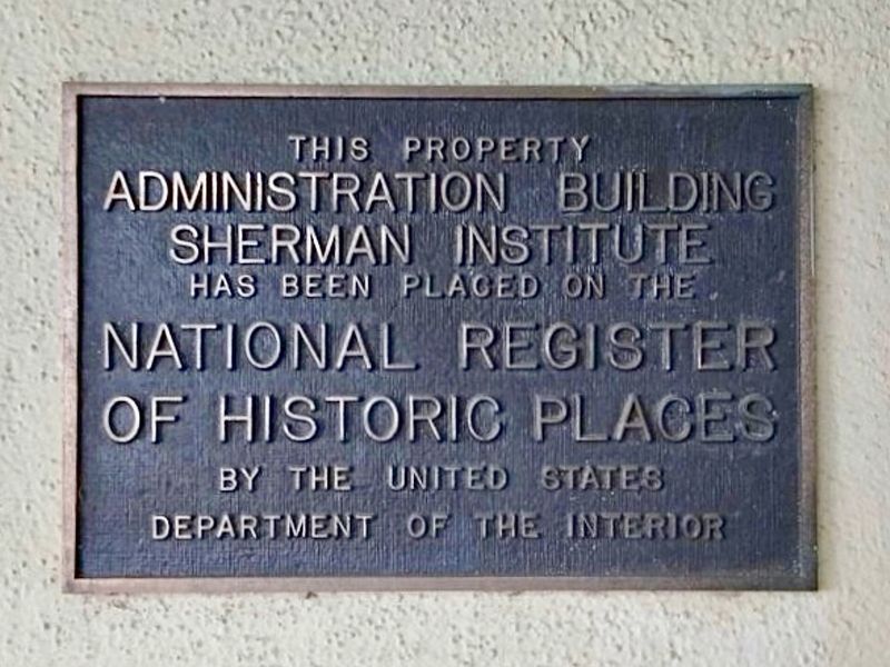 Sherman Institute Marker image. Click for full size.