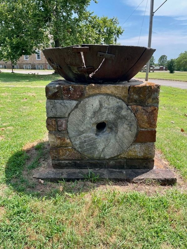 This view of the marker shows a portion of the patching of the kettle.. Click for full size. This view of the marker shows a portion of the patching of the kettle. image. Click for full size.