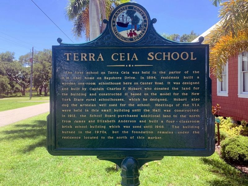 Terra Ceia School Side of marker. Click for full size. Terra Ceia School Side of marker image. Click for full size.