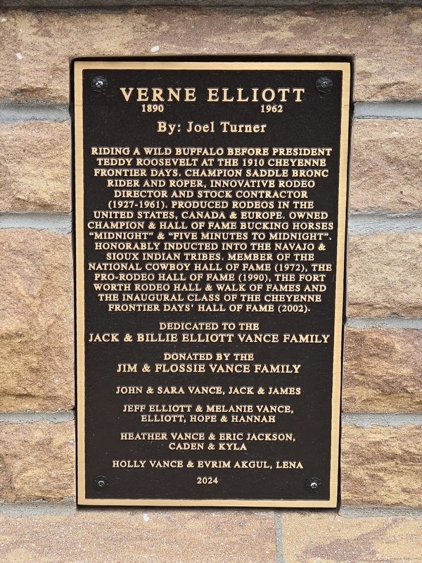 Verne Elliott Marker. Click for full size. Verne Elliott Marker image. Click for full size.