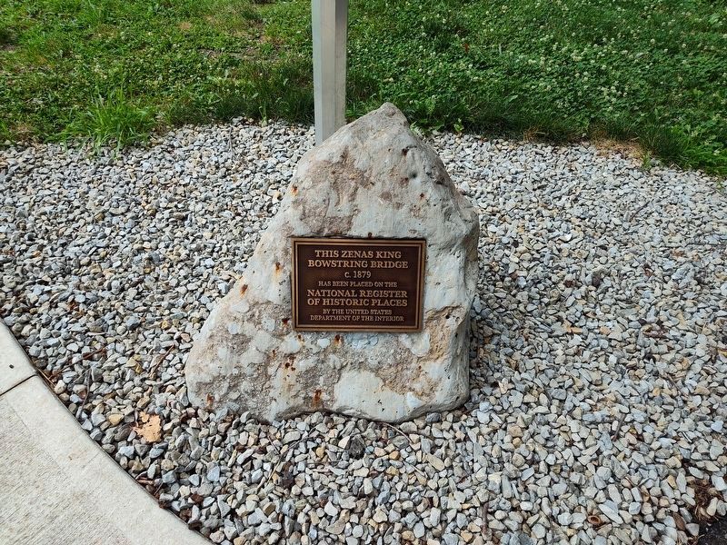Zenas King Bowstring Bridge Marker. Click for full size. Zenas King Bowstring Bridge Marker image. Click for full size.