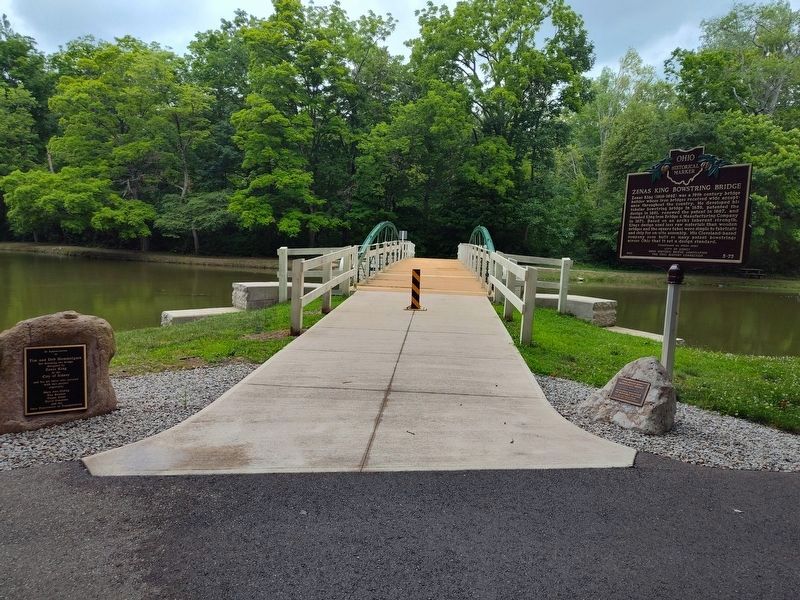 Zenas King Bowstring Bridge Marker. Click for full size. Zenas King Bowstring Bridge Marker image. Click for full size.