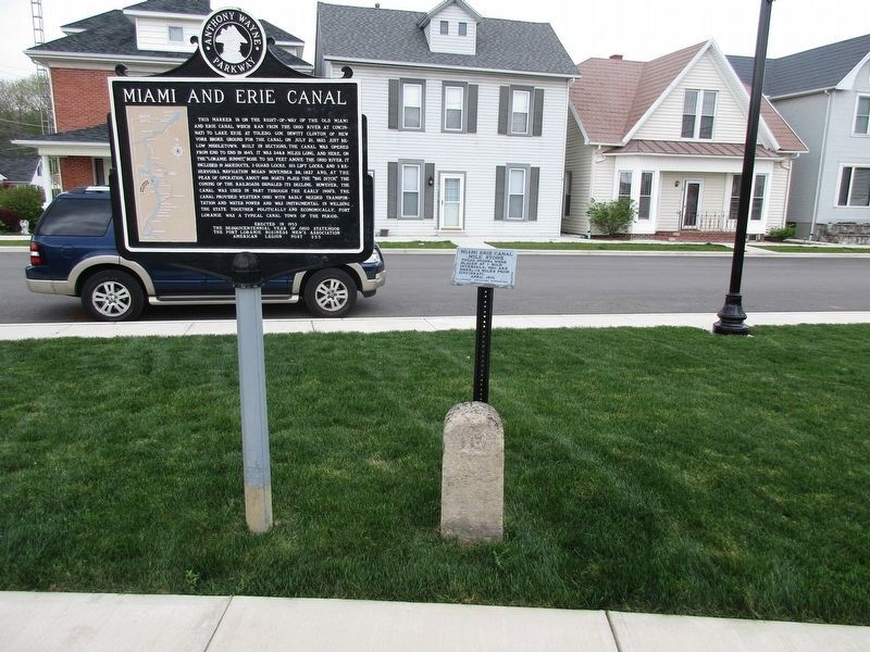 Miami and Erie Canal Marker. Click for full size. Miami and Erie Canal Marker image. Click for full size.