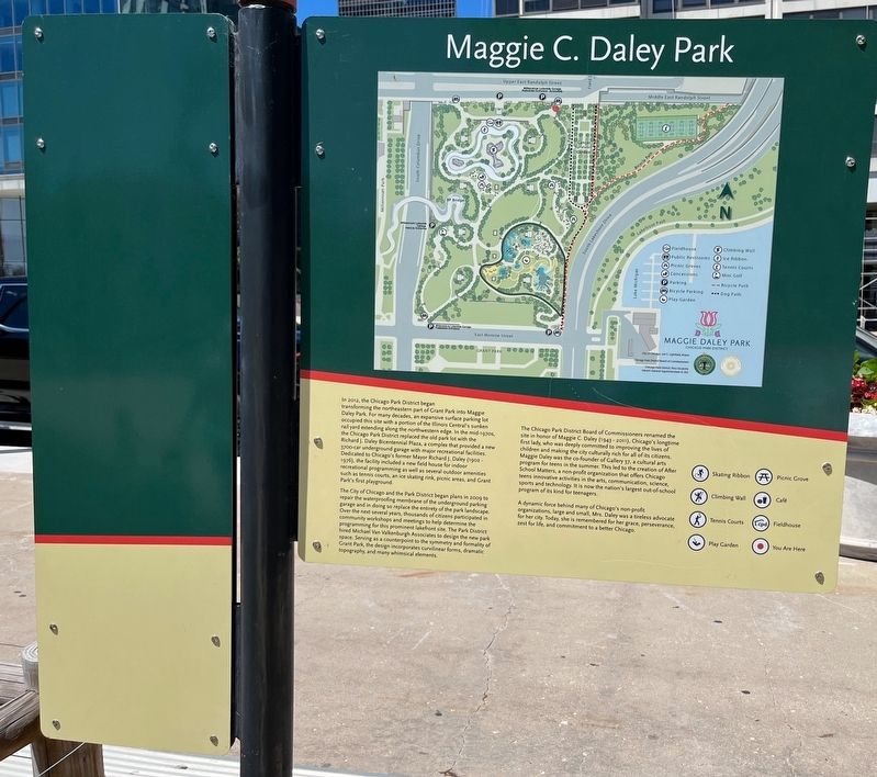 Maggie C. Daley Park Marker. Click for full size. Maggie C. Daley Park Marker image. Click for full size.