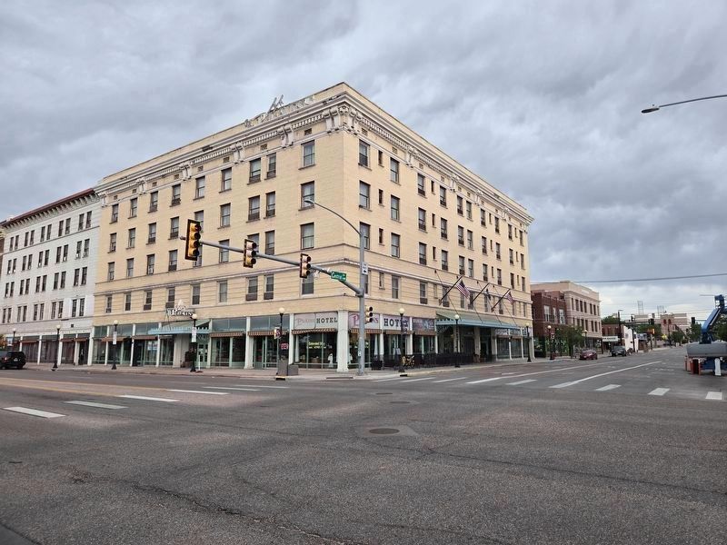 The Plains Hotel Building as mentioned in the marker image. Click for full size.