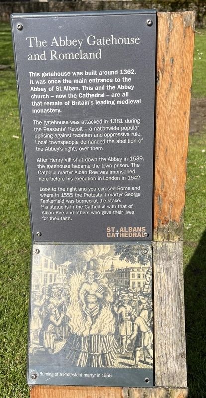The Abbey Gatehouse and Romeland Marker image. Click for full size.