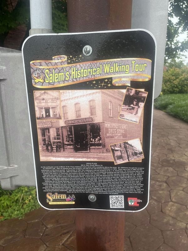 Craig Plaza Marker. Click for full size. Craig Plaza Marker image. Click for full size.