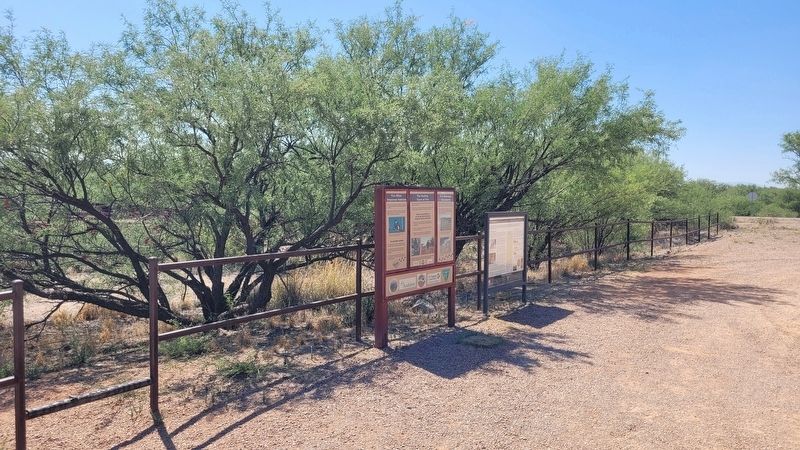 The Fort Huachuca Marker along the parking lot. Click for full size. The Fort Huachuca Marker along the parking lot image. Click for full size.