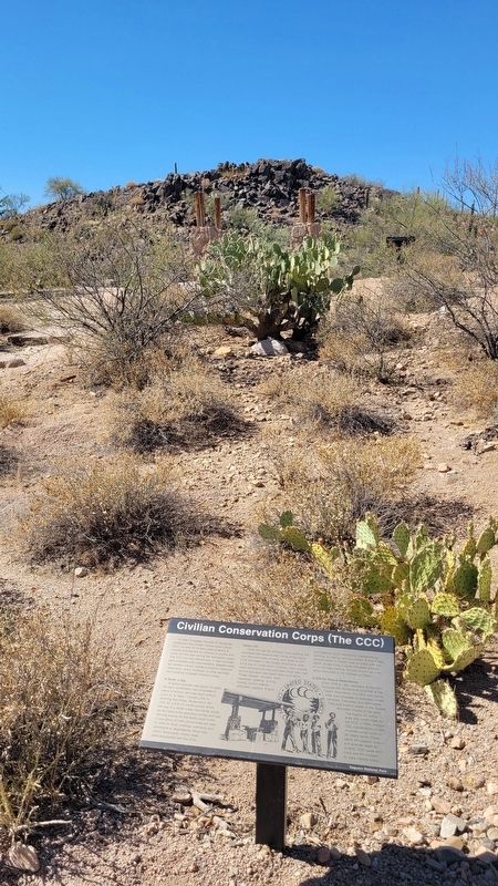 Civilian Conservation Corps (The CCC) Marker. Click for full size. Civilian Conservation Corps (The CCC) Marker image. Click for full size.