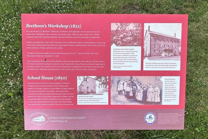 Brethern's Workshop - School House Marker image. Click for full size.