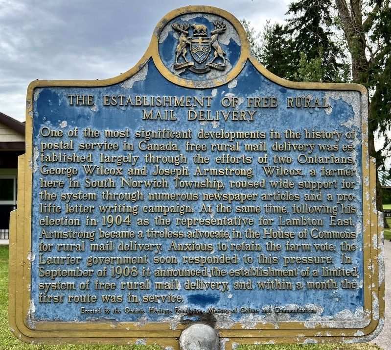 The Establishment of Free Rural Mail Delivery Marker image. Click for full size.