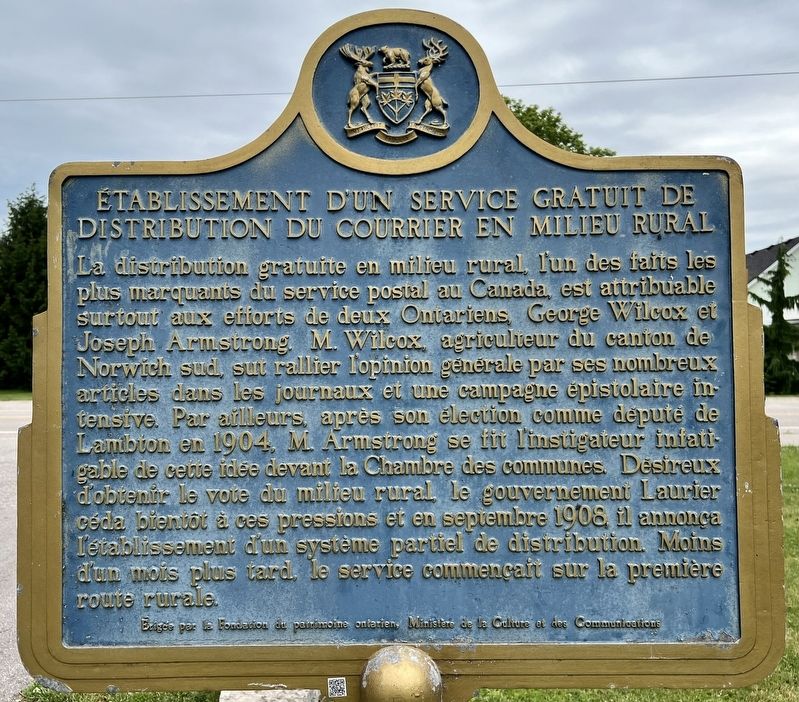 The Establishment of Free Rural Mail Delivery/ Marker image. Click for full size.