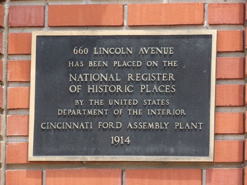 Cincinnati Ford Assembly Plant Marker image. Click for full size.