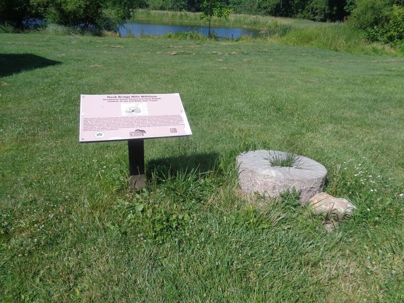Rock Bridge Mills Millstone Marker. Click for full size. Rock Bridge Mills Millstone Marker image. Click for full size.