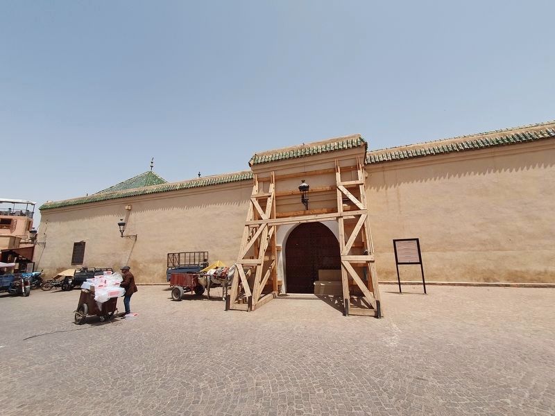 Ben Youssef Mosque and Marker. Click for full size. Ben Youssef Mosque and Marker image. Click for full size.