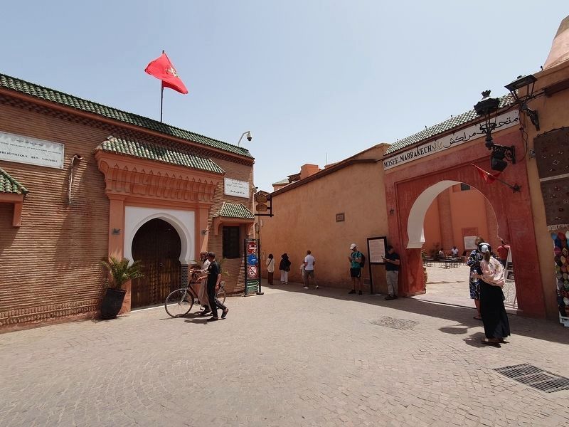 The Marrakech Museum Dar El Mnebhi and Marker. Click for full size. The Marrakech Museum Dar El Mnebhi and Marker image. Click for full size.