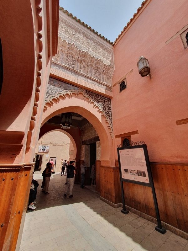 Ben Youssef Medersa Marker. Click for full size. Ben Youssef Medersa Marker image. Click for full size.