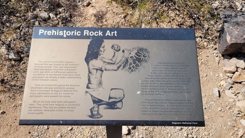 Prehistoric Rock Art Marker. Click for full size. Prehistoric Rock Art Marker image. Click for full size.