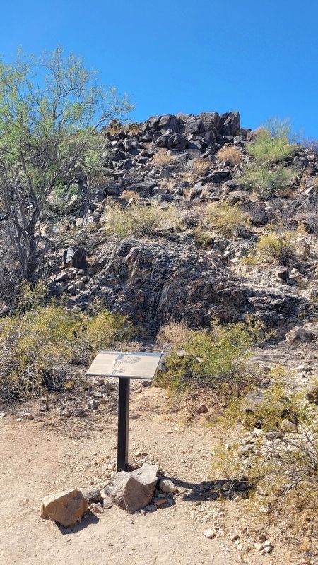 Prehistoric Rock Art Marker and Signal Hill. Click for full size. Prehistoric Rock Art Marker and Signal Hill image. Click for full size.