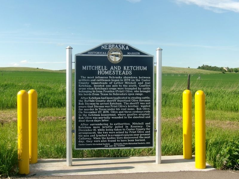 Mitchell And Ketchum Homesteads Marker image. Click for full size.