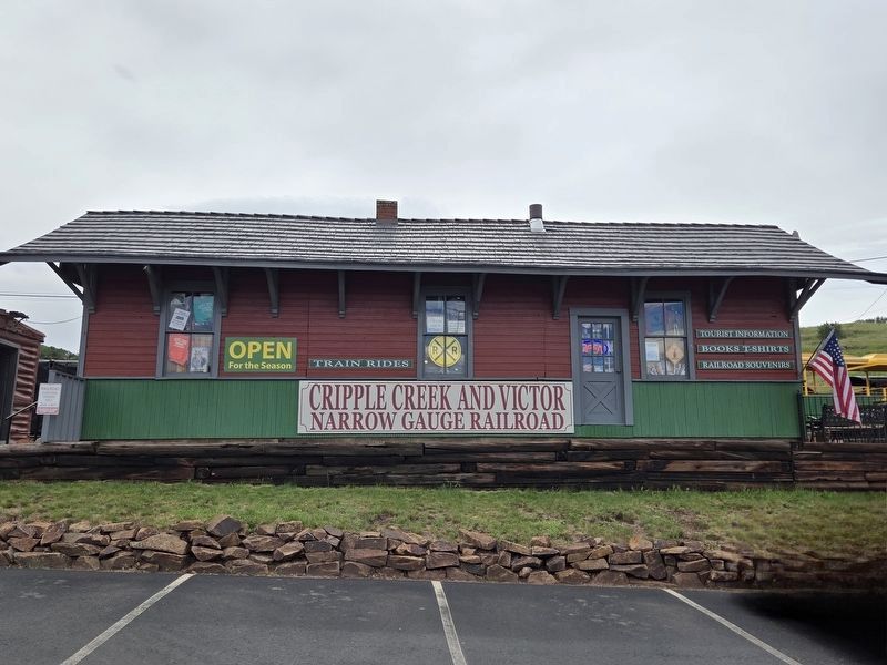 Cripple Creek and Victor Narrow Gauge Railroad building. Click for full size. Cripple Creek and Victor Narrow Gauge Railroad building image. Click for full size.