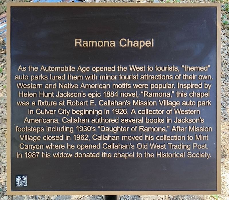 Ramona Chapel Marker image. Click for full size.