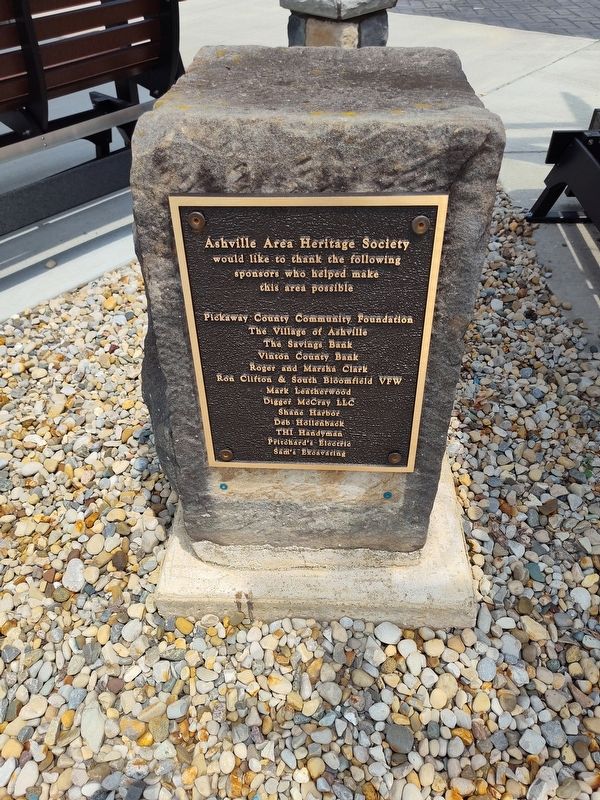 Ashville Area Heritage Society Plaque. Click for full size. Ashville Area Heritage Society Plaque image. Click for full size.