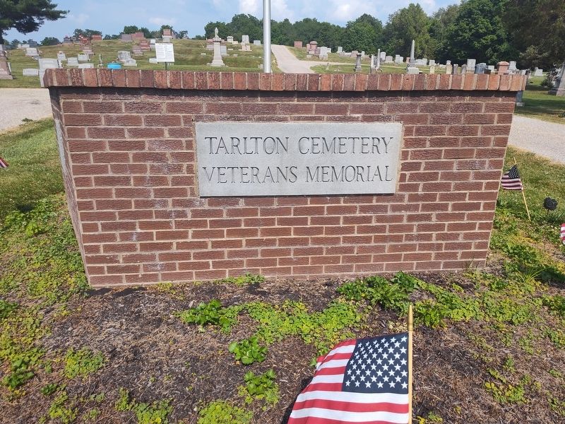 Tarlton Cemetery Veterans Memorial Marker. Click for full size. Tarlton Cemetery Veterans Memorial Marker image. Click for full size.