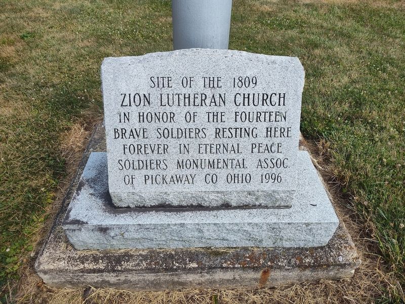Site of the 1809 Zion Lutheran Church Marker. Click for full size. Site of the 1809 Zion Lutheran Church Marker image. Click for full size.