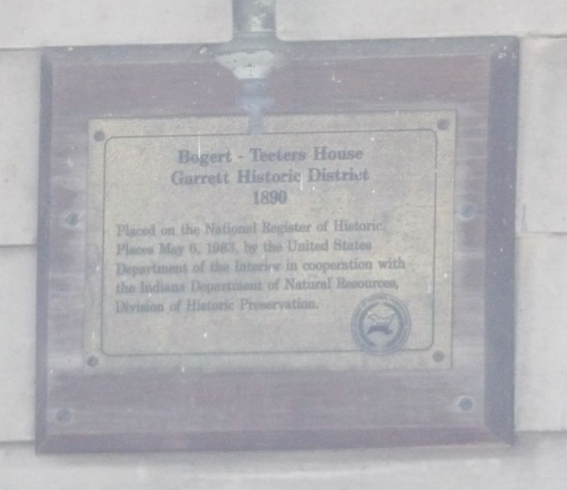 Bogert-Teeters House Marker. Click for full size. Bogert-Teeters House Marker image. Click for full size.