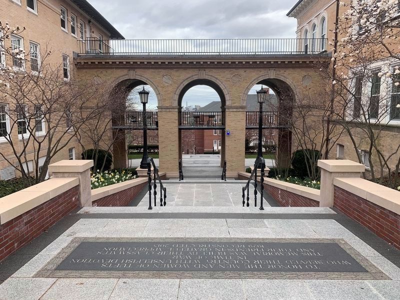 Tufts Memorial Steps from Upper Campus Road image. Click for full size.